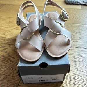 NW box Loft ivory sandals size 7